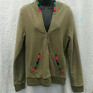 Roxy hooded Sweatshirt zip up size XL